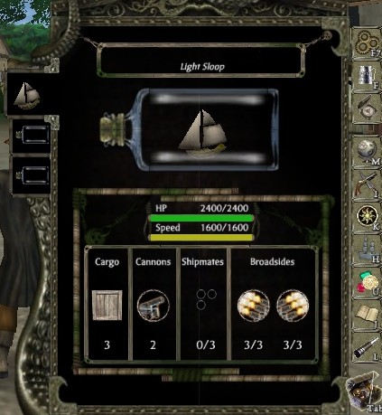 "H" - Your Ships info