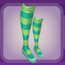 Creek Green Stripy Knee Socks with Spearmint Green Trim.png