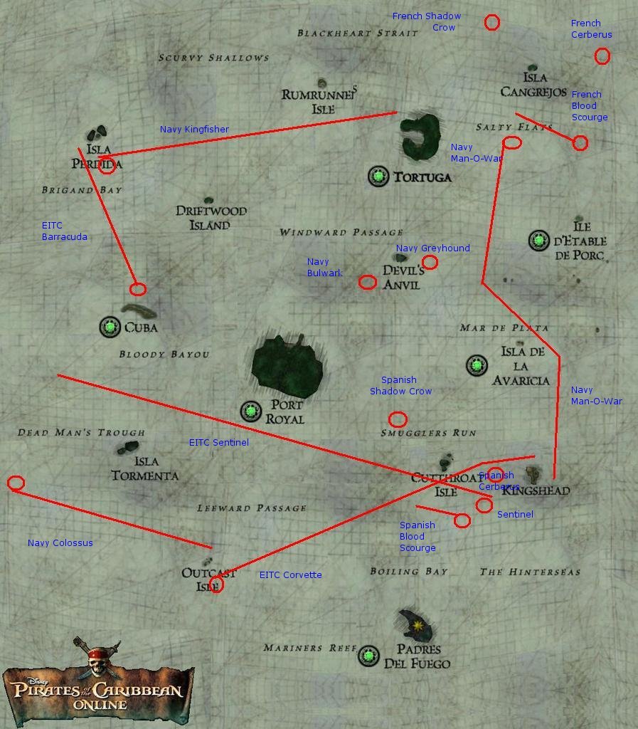 Enemy Flagship Location Map