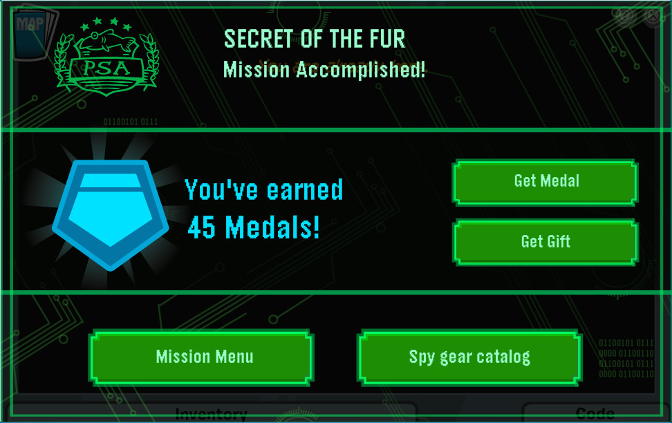 Mission Accomplished with bonus objective screen