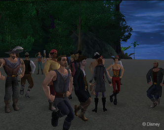Host GM Captain Walter celebrates with other Pirates.