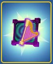 Halloween Seance Circle Harp Pin