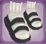 Ivory White Socks'n'Sandal Combo.png