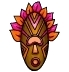 Pink Tiki Mask