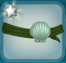 Olive Green Scallop Shell Belt with Light Blue Trim.png