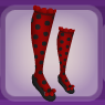 Ladybug Red Ladybug Dot Socks with Raven Black Trim.png