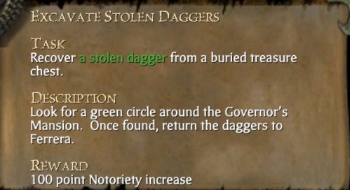 EXCAVATE STOLEN DAGGERS