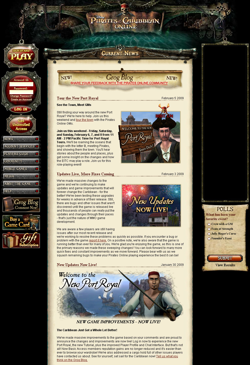 Homepage February 2009