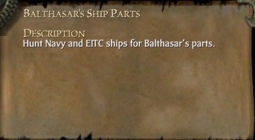 BALTHASAR'S SHIP PARTS