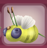 Bumble Bee Yellow Bee Sculpture with Ivory White Trim.png