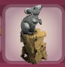 Squirrel Gray Tall Mouse Tale Sculpture.png