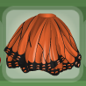Pumpkin Orange Morpho Butterfly Skirt with Raven Black Trim.png