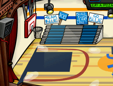 Basketball in action