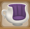 Ivory White Teacup Chair with Boysenberry Purple Trim.png