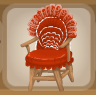 Beetle Brown Turkey Feather Chair with Persimmon Orange Trim.png
