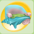 Powder Blue Conch Shell Couch.png