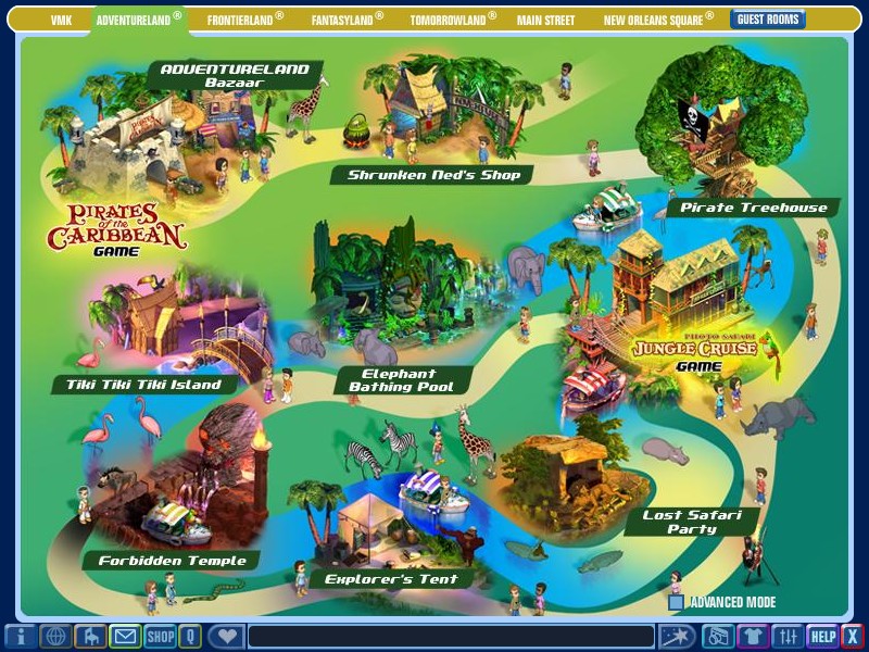 Adventureland map - 2 October 2006 to present