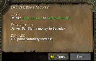 DELIVER BEN'S MONEY