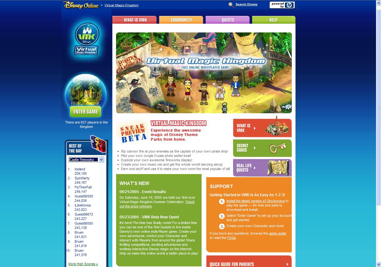 Homepage May 2005