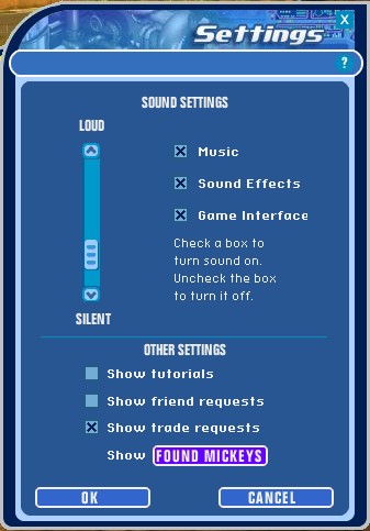 Settings Window with new <em>Show friend requests</em> option