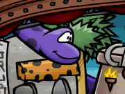 Dinosaur eats