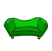 Green Plush Couch