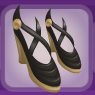 Coffee Black Snazzy Strappy Shoes.png