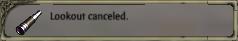 Lookout canceled Message